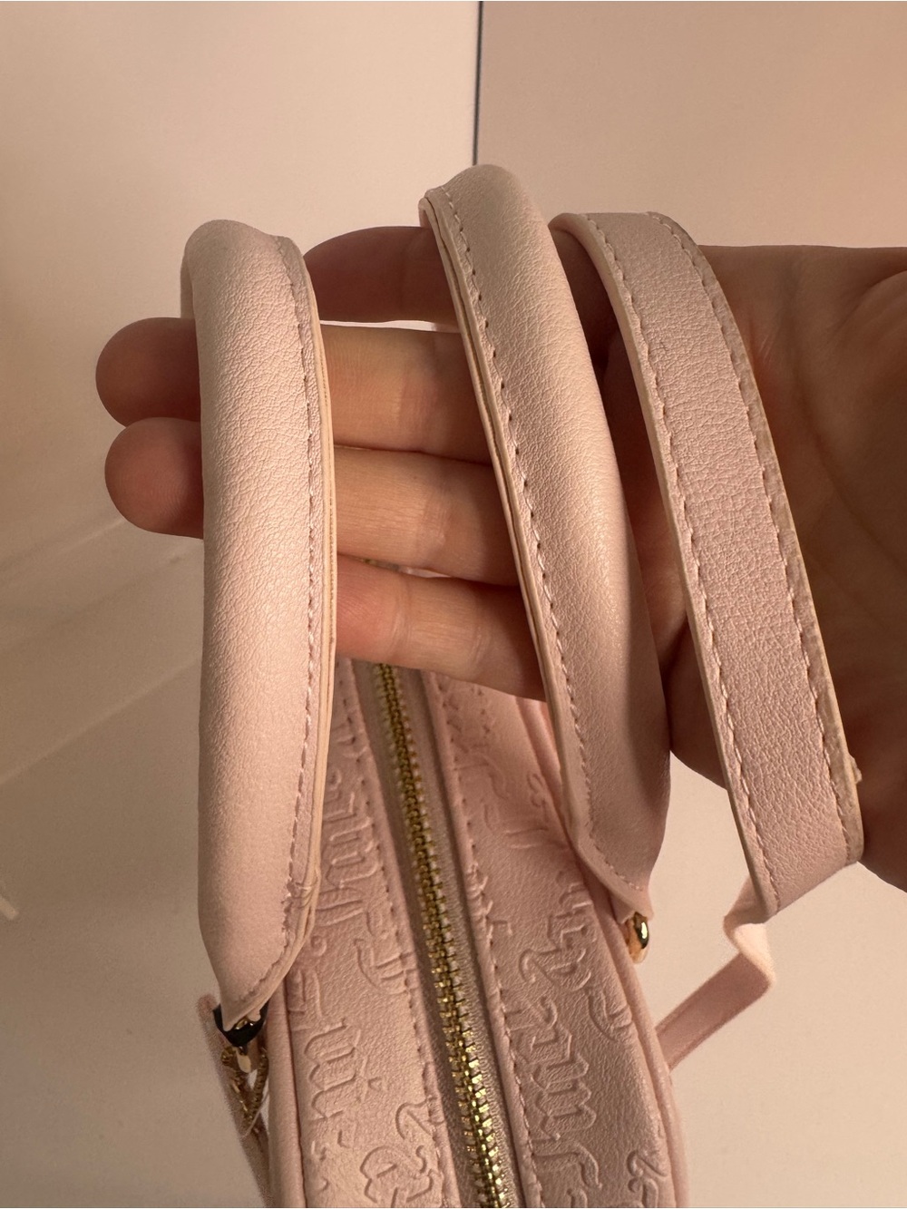 #386 Juicy Couture NWT Pep in Her Step Crossbody Two-Way Bag Powder Blush - Picture 4 of 14